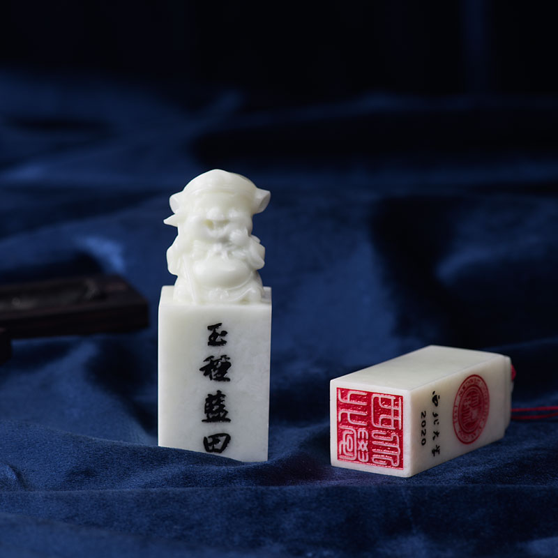 玉石印章-卡通豬八戒印章（可隨意定制）